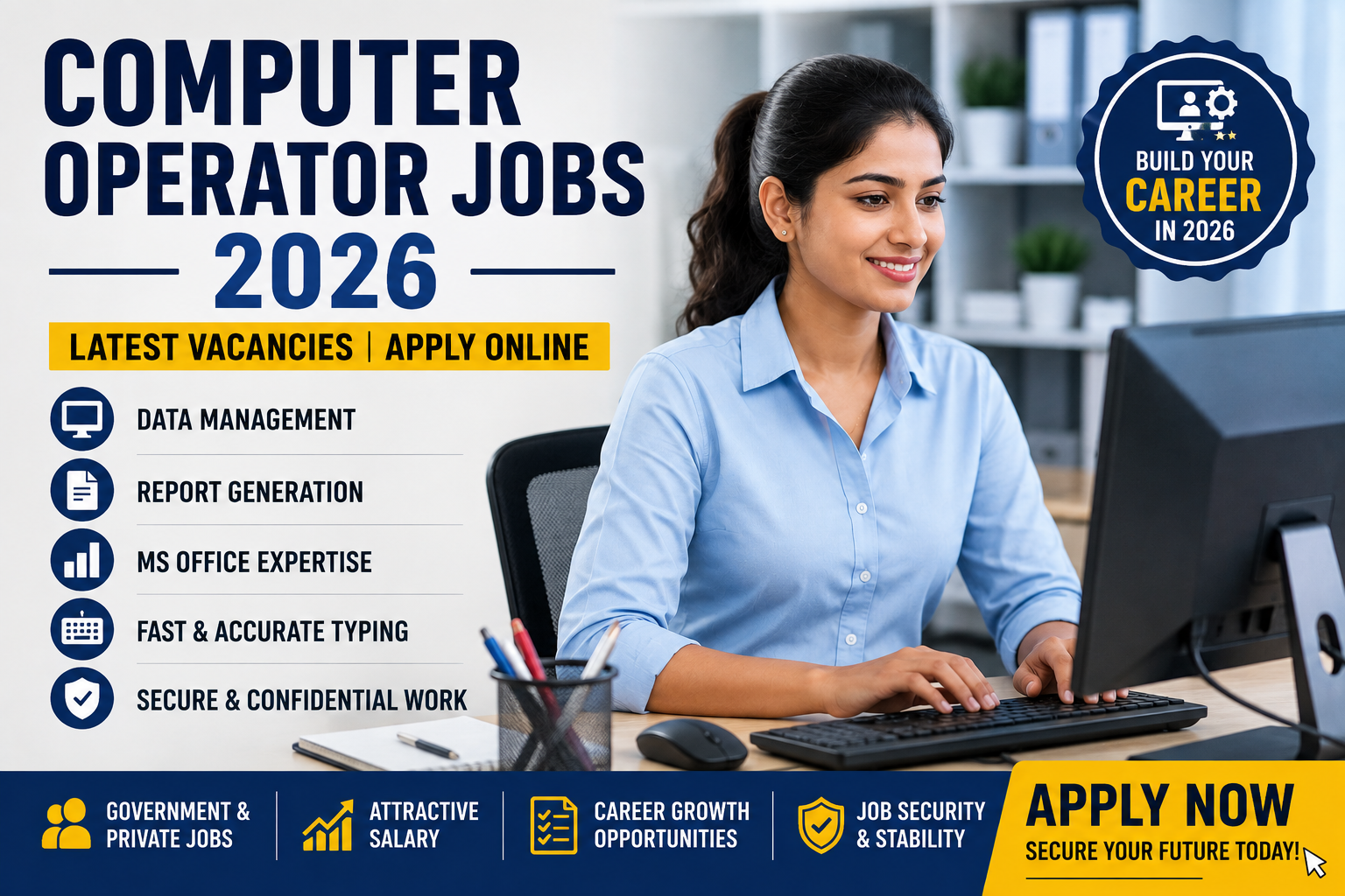 Computer Operator Jobs 2026 – Latest Vacancies, Eligibility, Salary, Selection Process & Apply Online